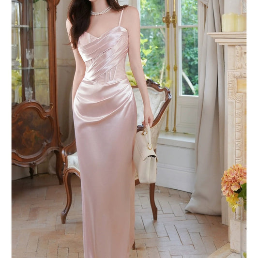 French Satin Gown Dress – New Trending Elegant Dress