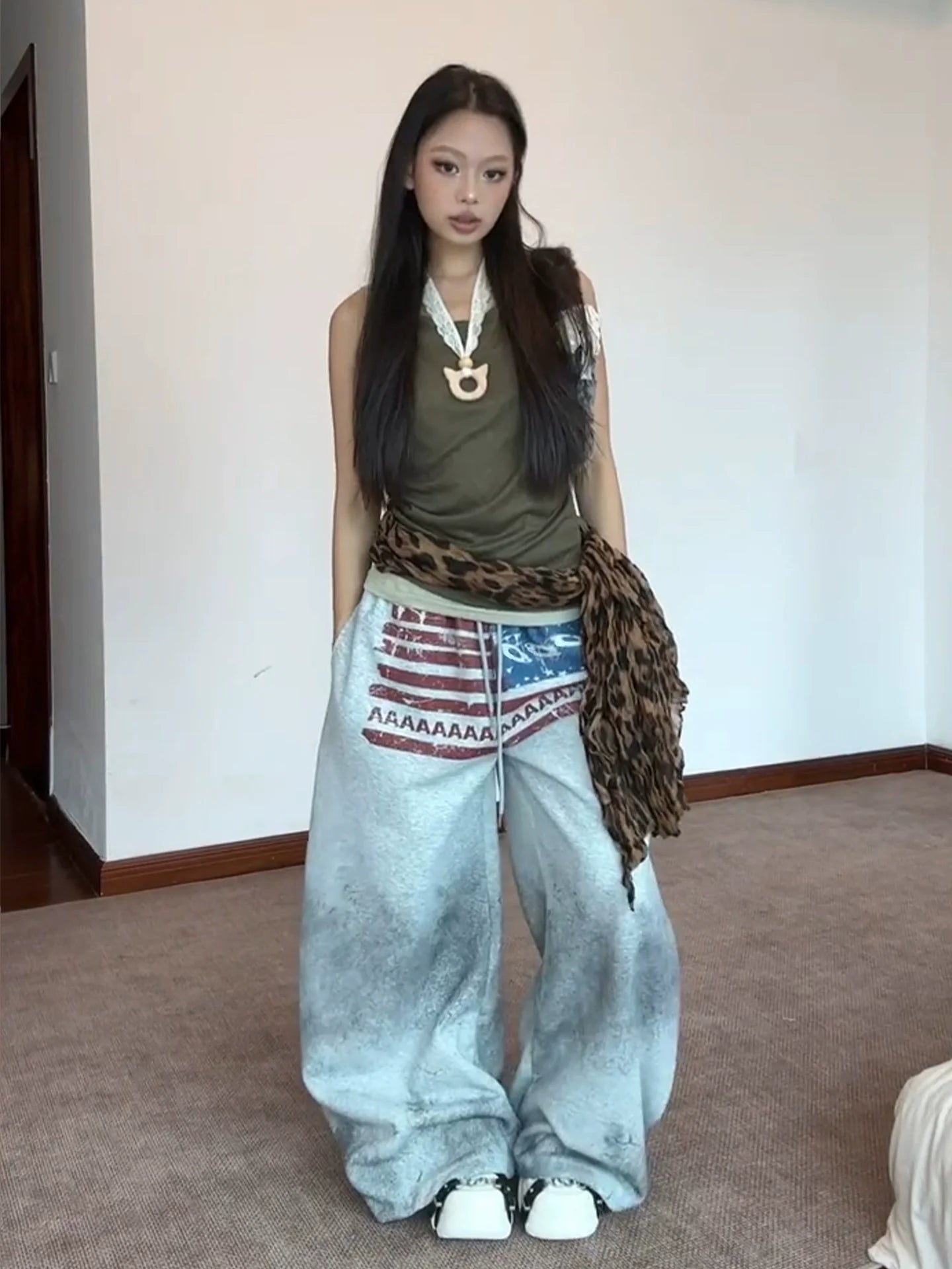 Retro Gray Baggy Sweatpants