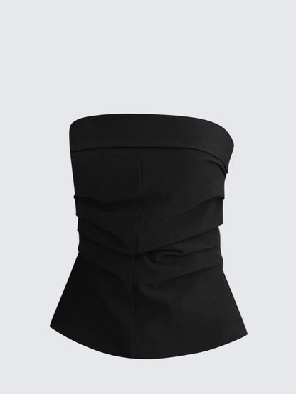Ruched Bustier Crop Top