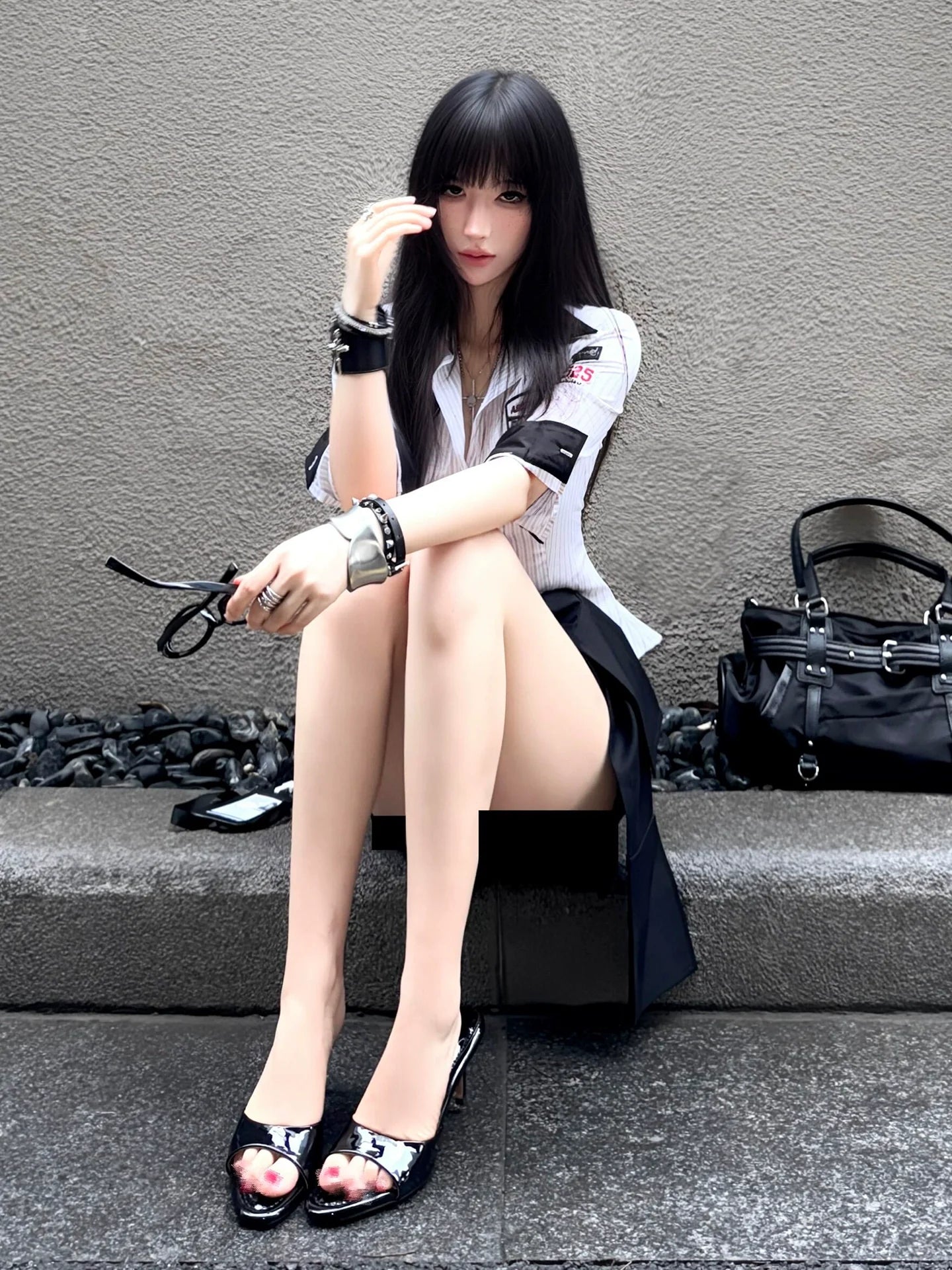 Sporty Baseball Striped Short Sleeve Shirt