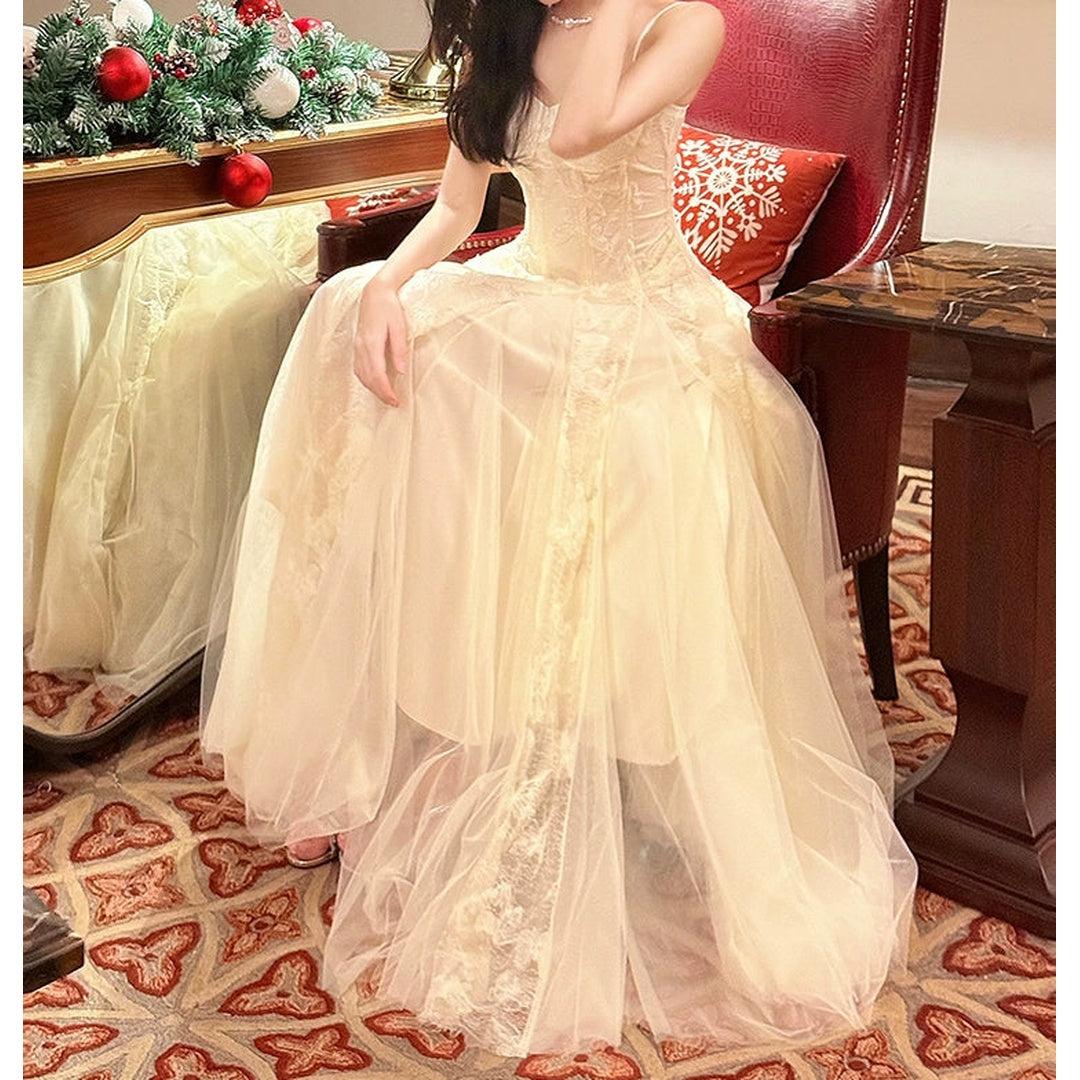 3D Butterfly Lace Gown Dress