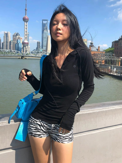 American Soft V Neck Hoodie