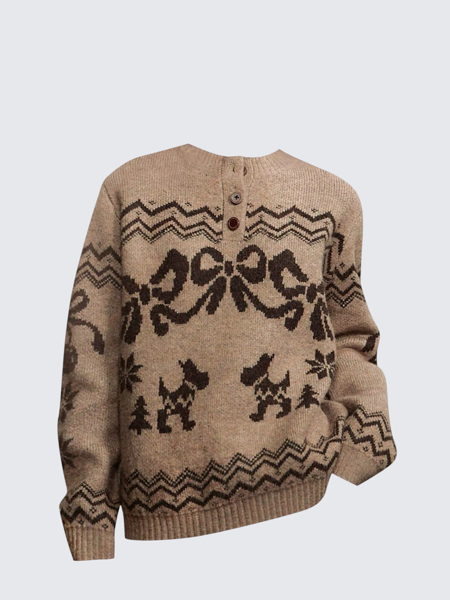 Fair Island Henley Knit Sweater Women