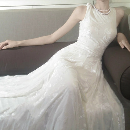 Chinese Style Luxury Sleeveless Gown Dress