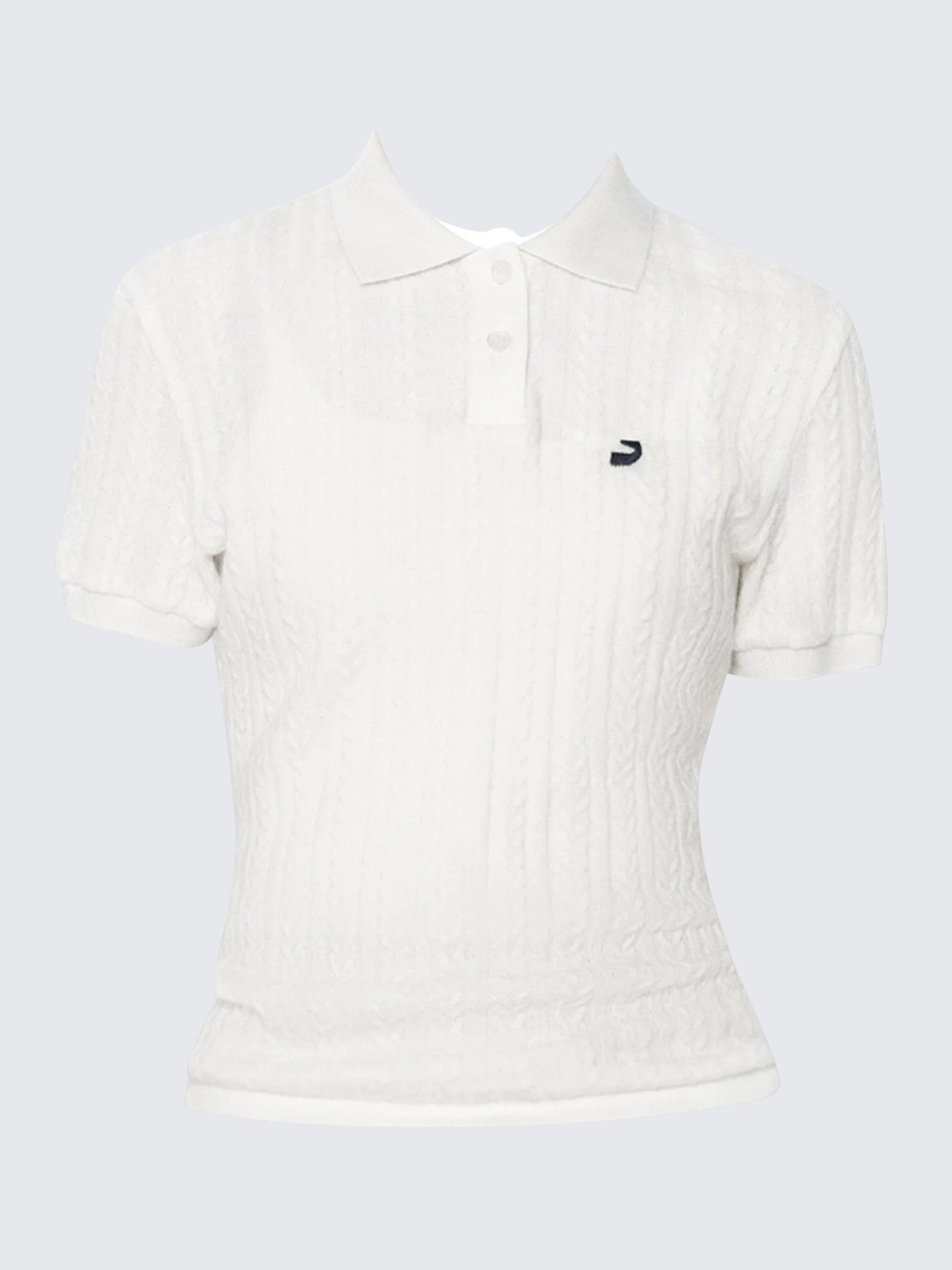 Knitted Braided Polo Tee