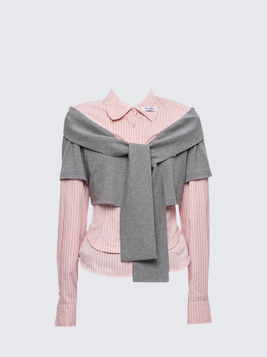 Layered Striped Shirt