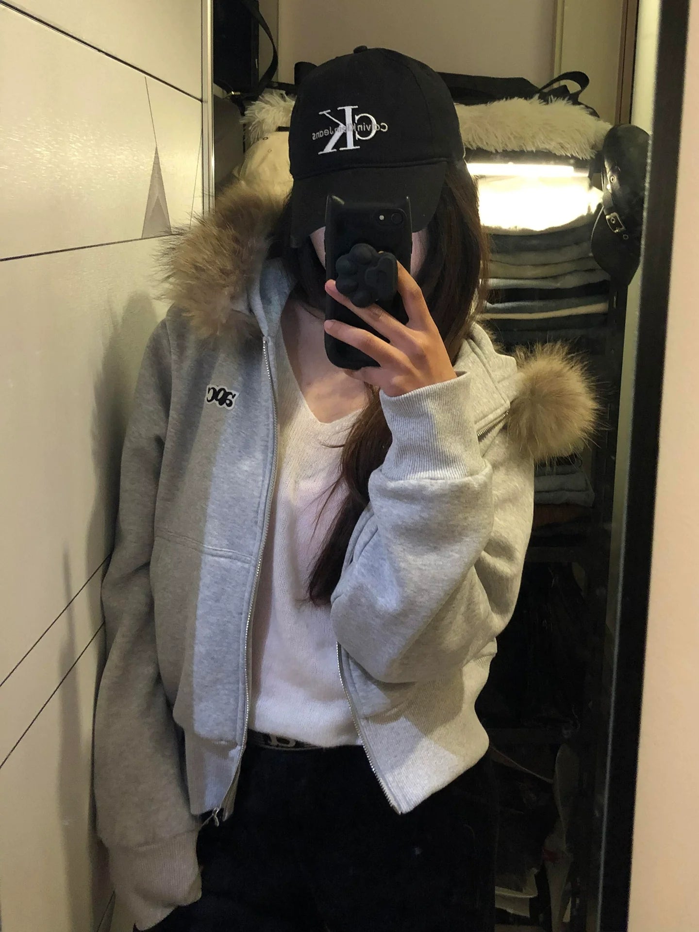 Korean Gray ABC Hoodie