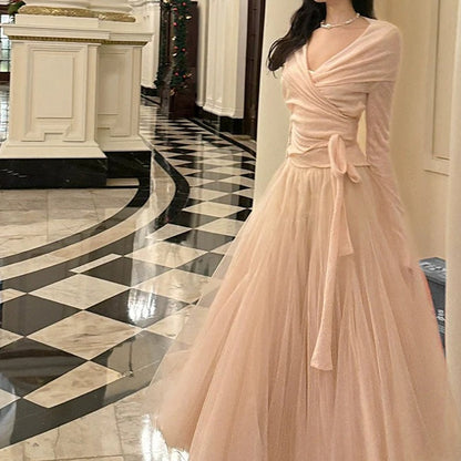 Luxury Ballet Princess Wool Knit Gown Dress