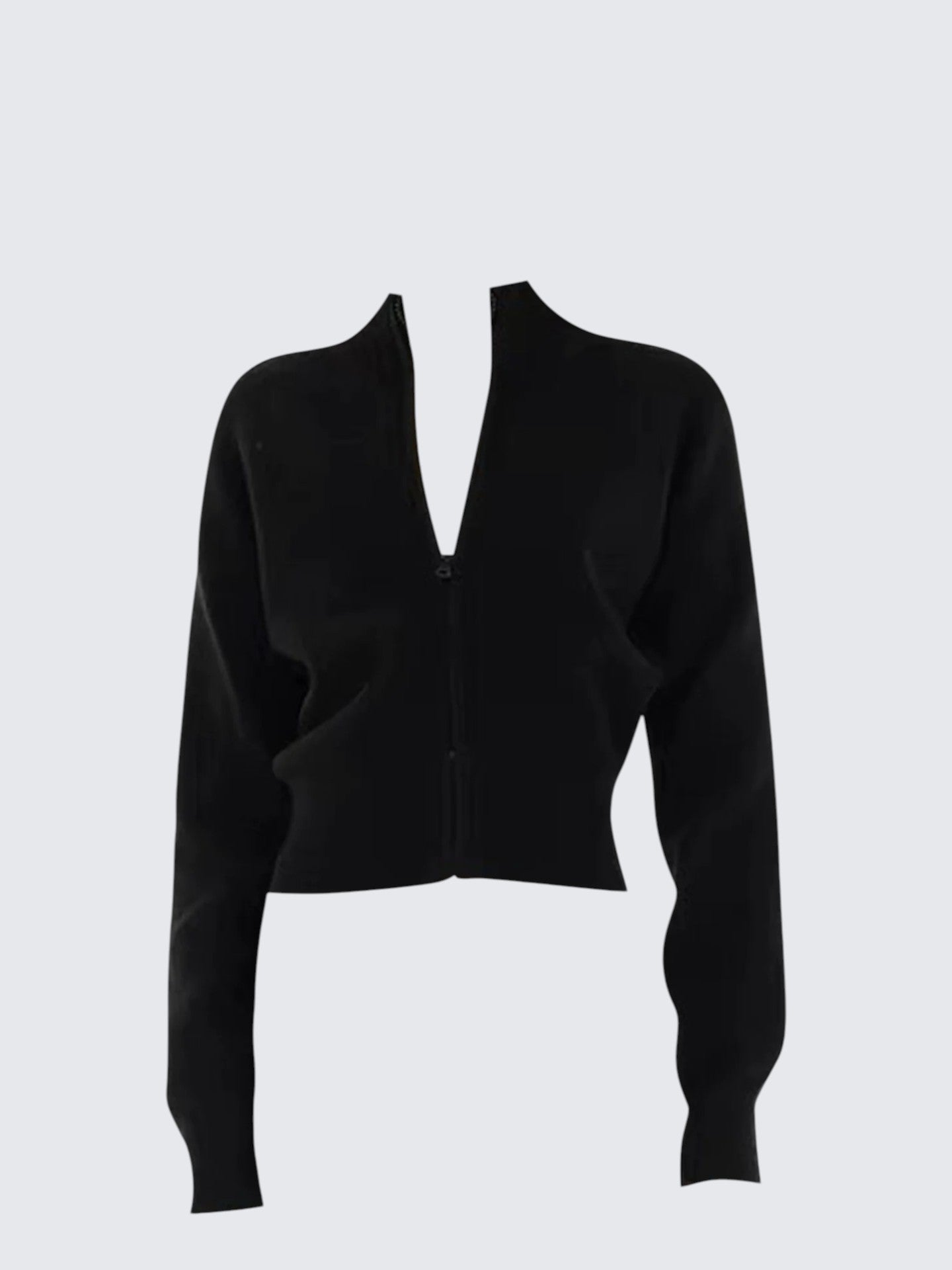 Waist Fit Zip Knit Cardigan Women