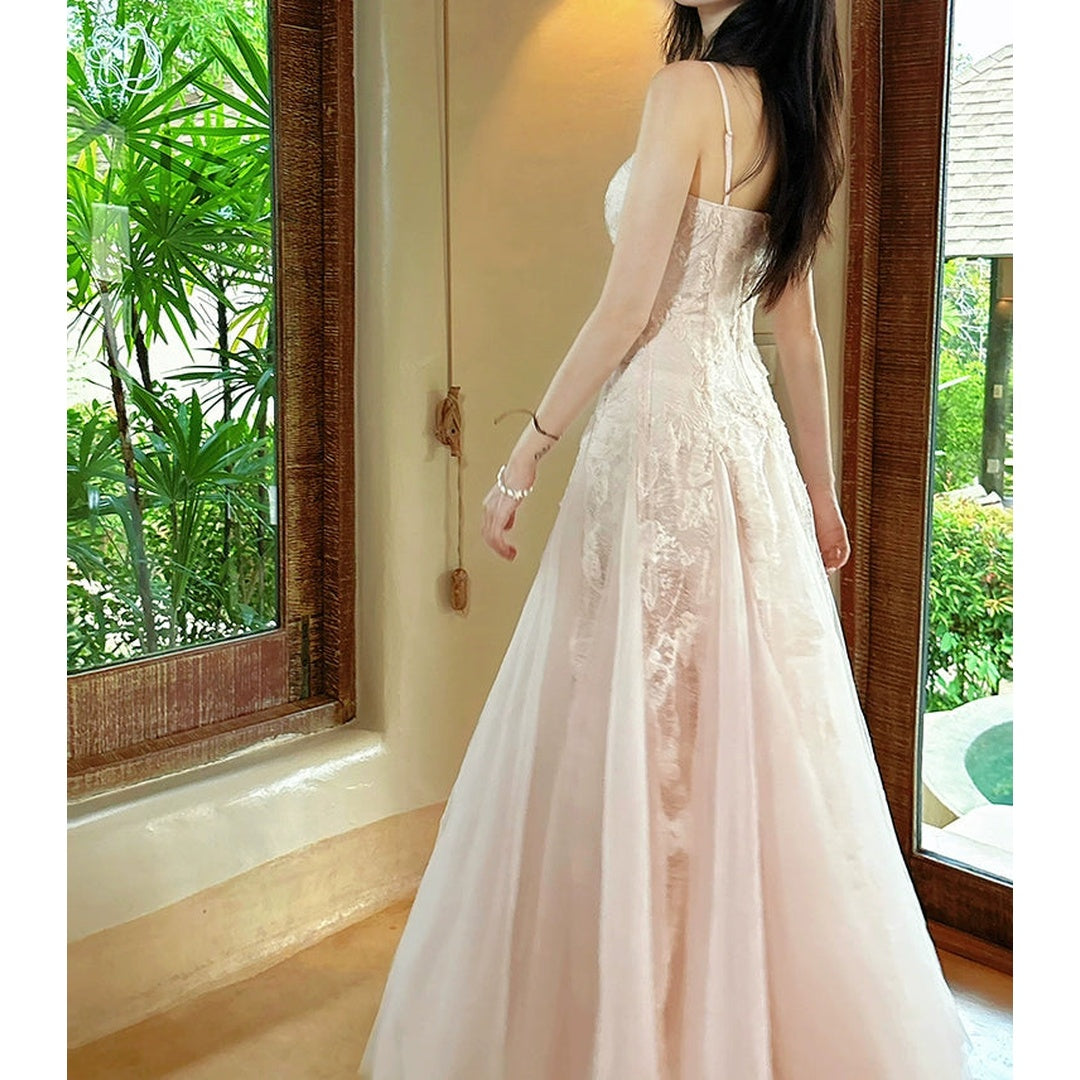 Butterfly Lace Tulle Resort Gown Dress