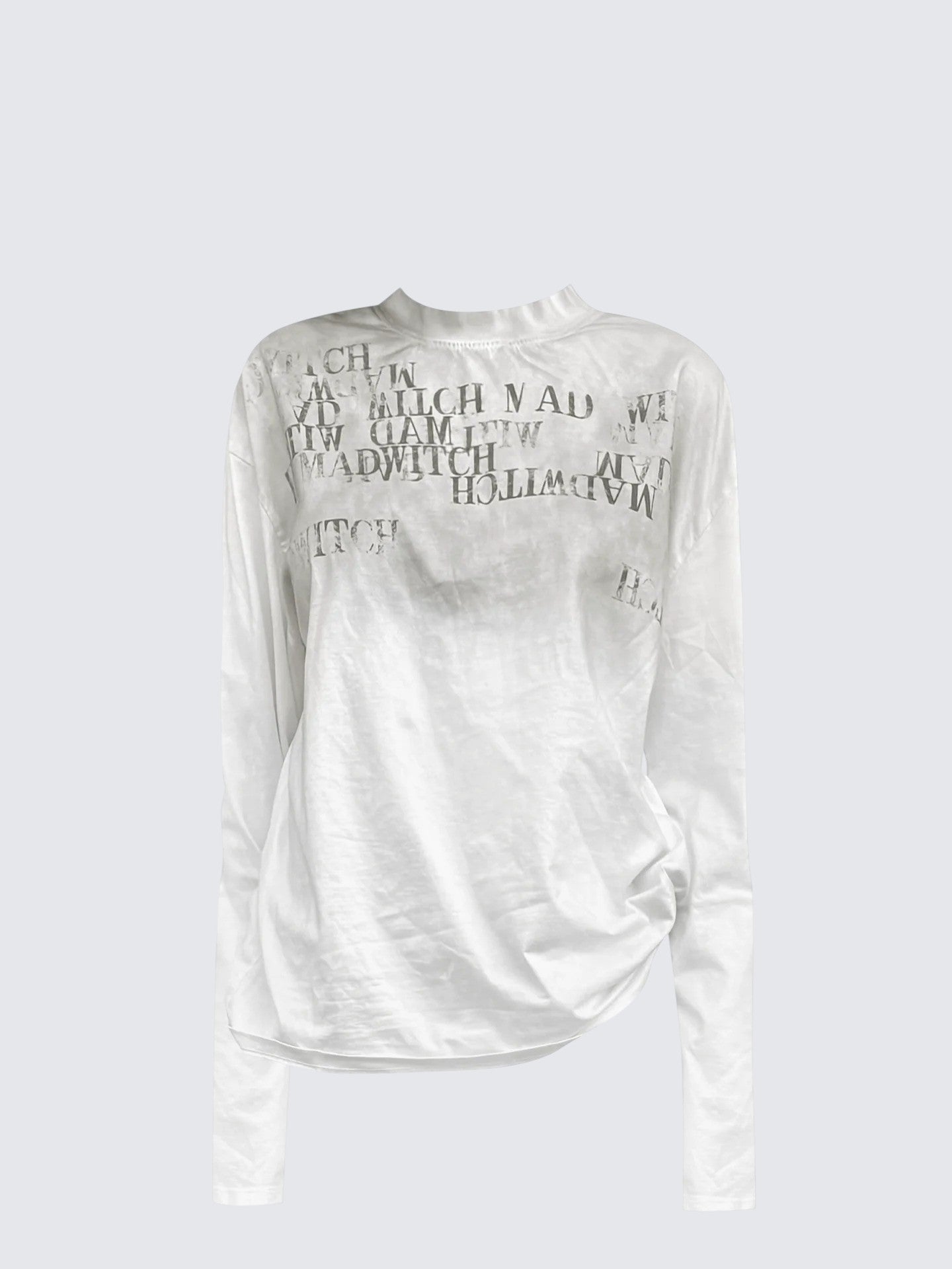 Asym Letter Print Tee Women