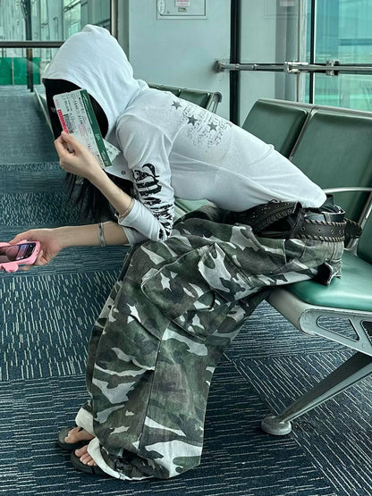 Korean Lazy V-Neck Embroidered Sweater Autumn-Winter Vintage Knit Pullover Loose Fit Top