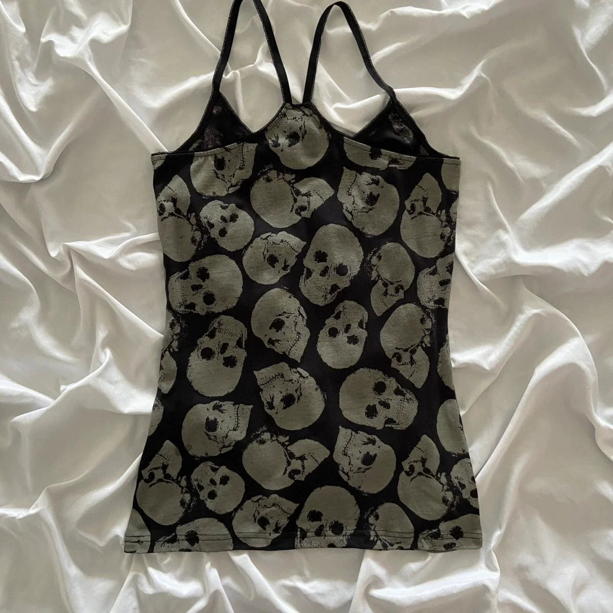 Skull Print Punk Retro Y2K Tank Top