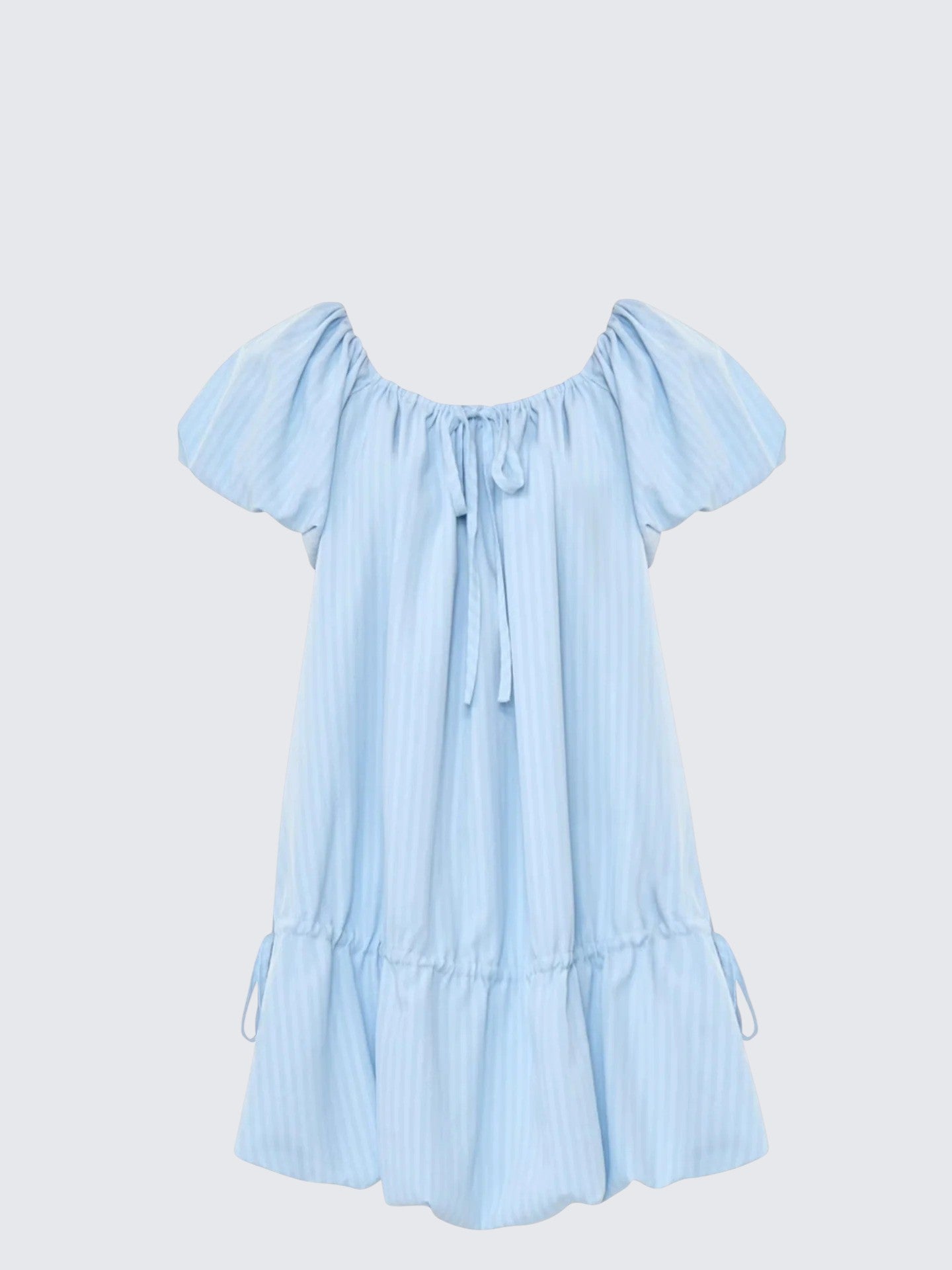 American Square Neck Bubble Sleeve Dress