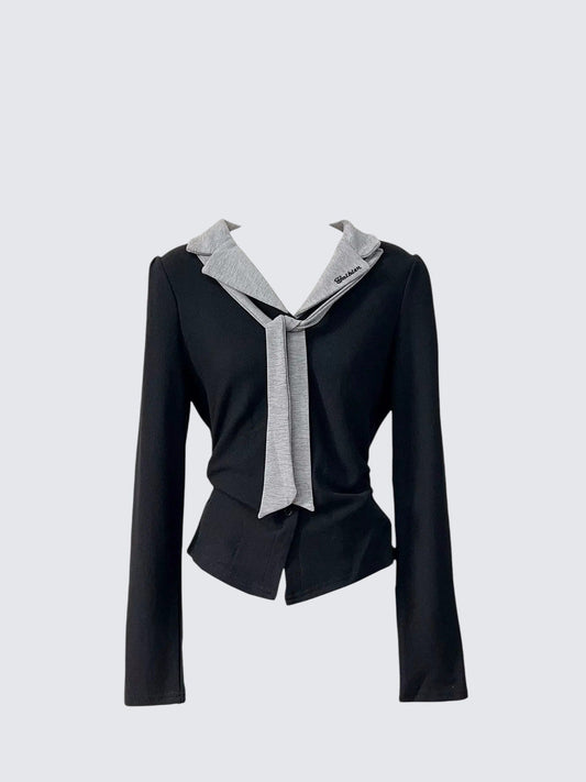 Preppy Colorblock Knit Sweater Women