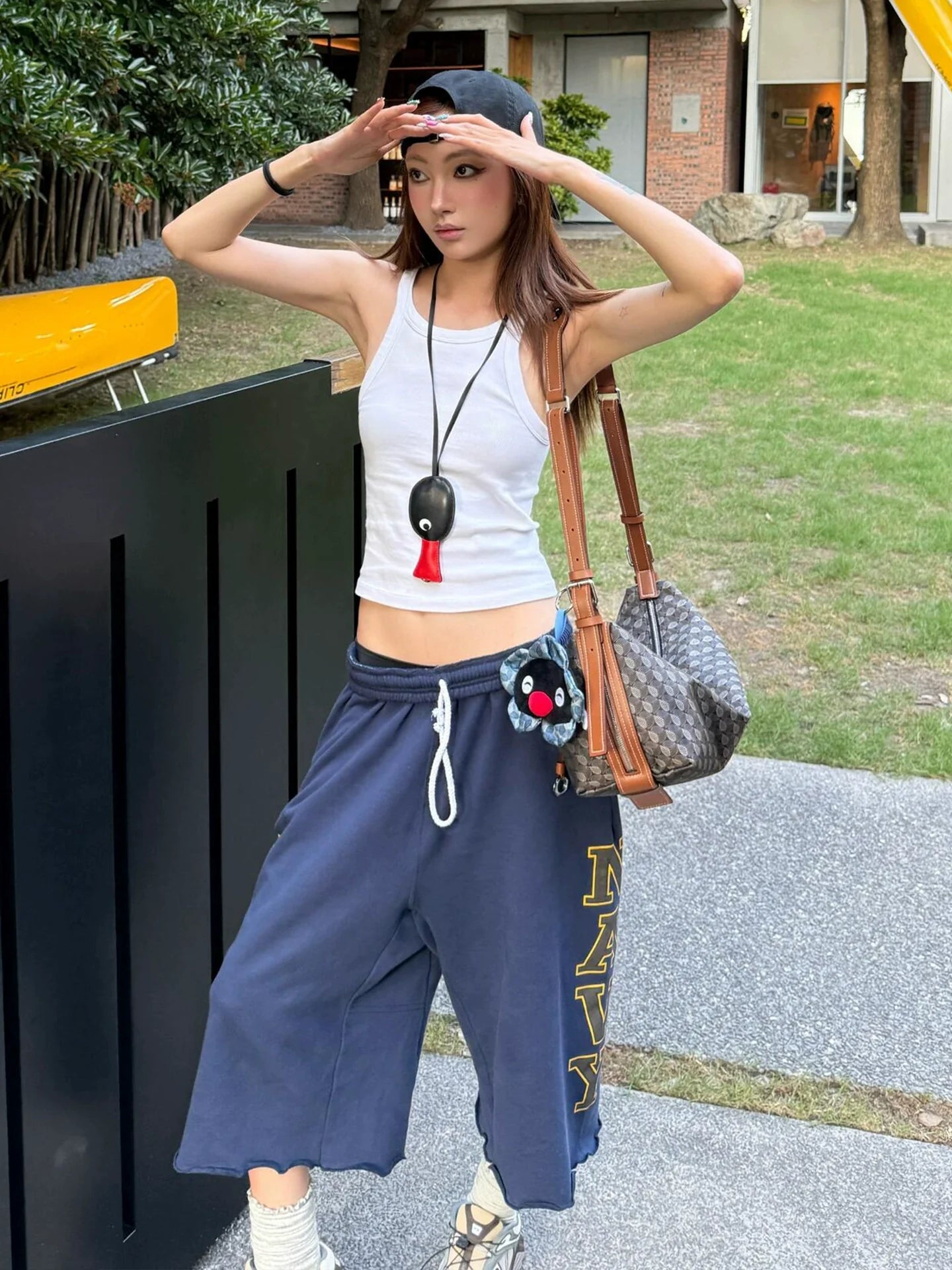Vintage Baggy Cropped Pants for Summer Streetwear