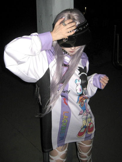 Y2K Purple V Neck Jersey