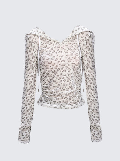 Leopard Hooded Tee Women