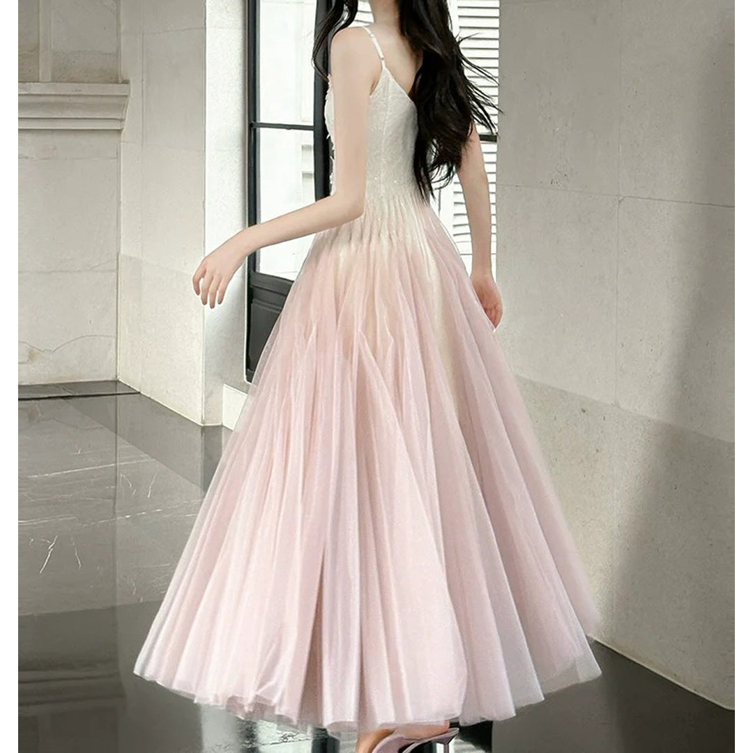 Heavy Lace Tulle Ball Gown Prom Dress