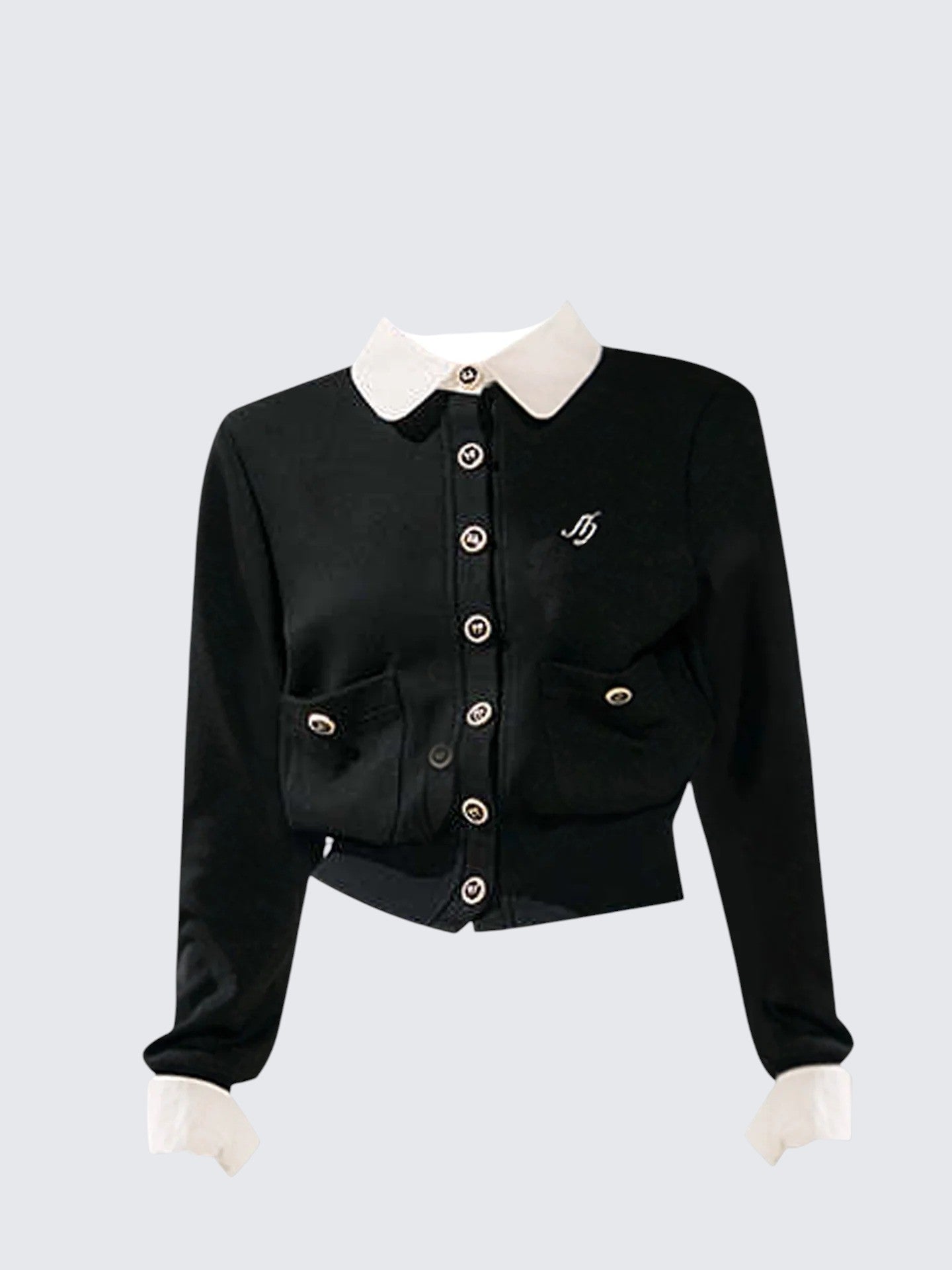 Korean Fake Two-Piece Knit Cardigan