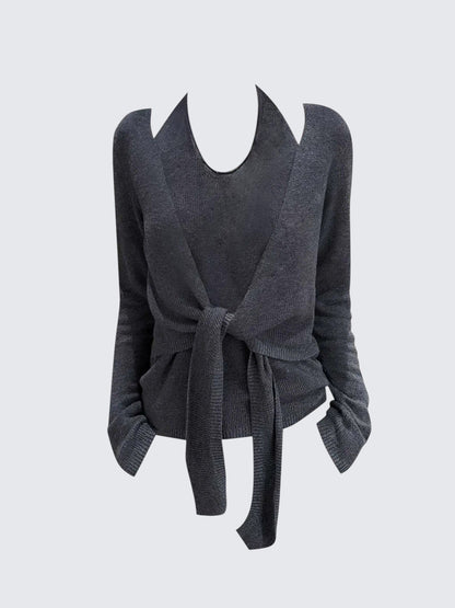 Korean Halter Layered Knit