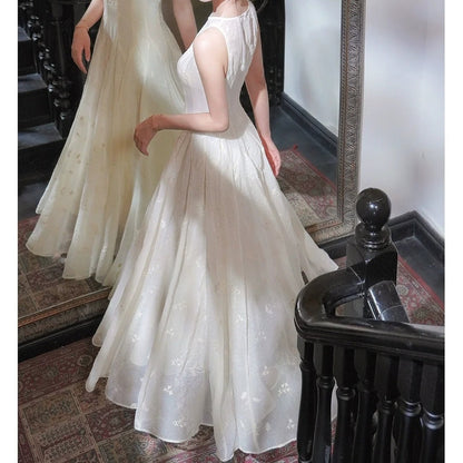 French Slim Sleeveless Elegant Gown Dress