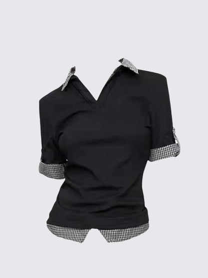 American College Style Polo T-Shirt