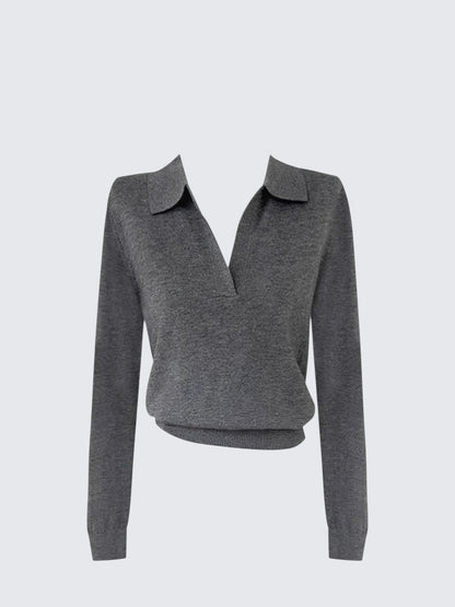 Old Money Polo Knit Top