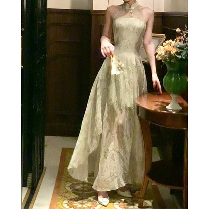 Ink Wash Chinese Style Summer Gown Dress