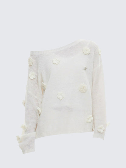 Mohair Flower Open Knit