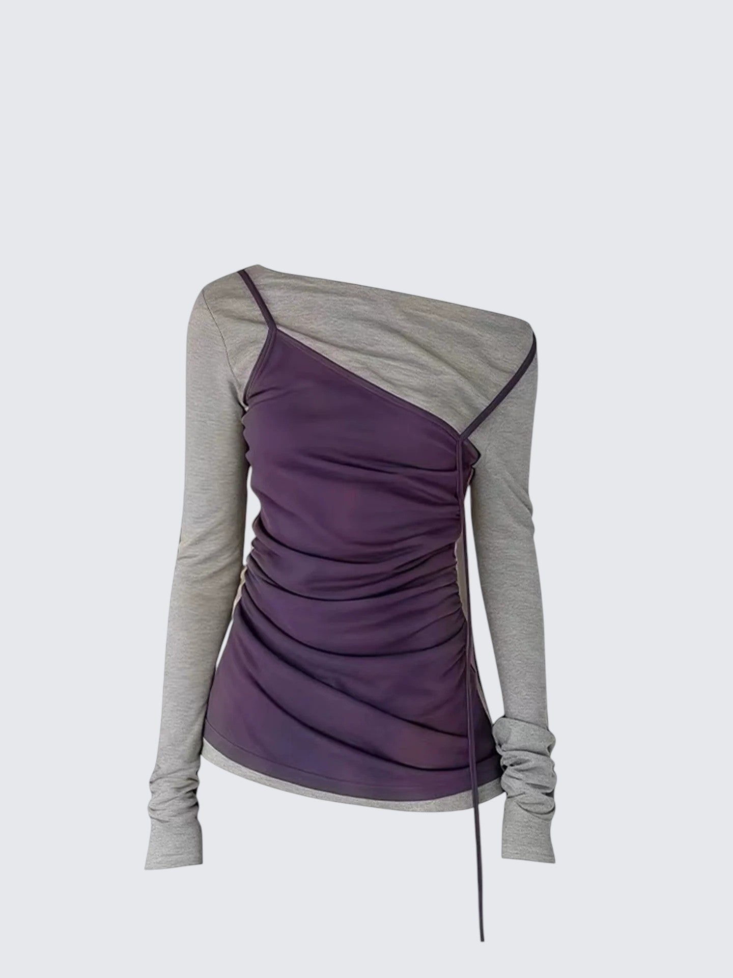 Off Shoulder Colorblock Tee Women