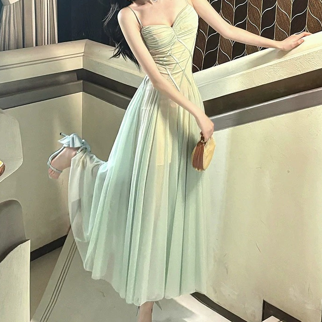 Green Tulle Fairy Gown Prom Dress