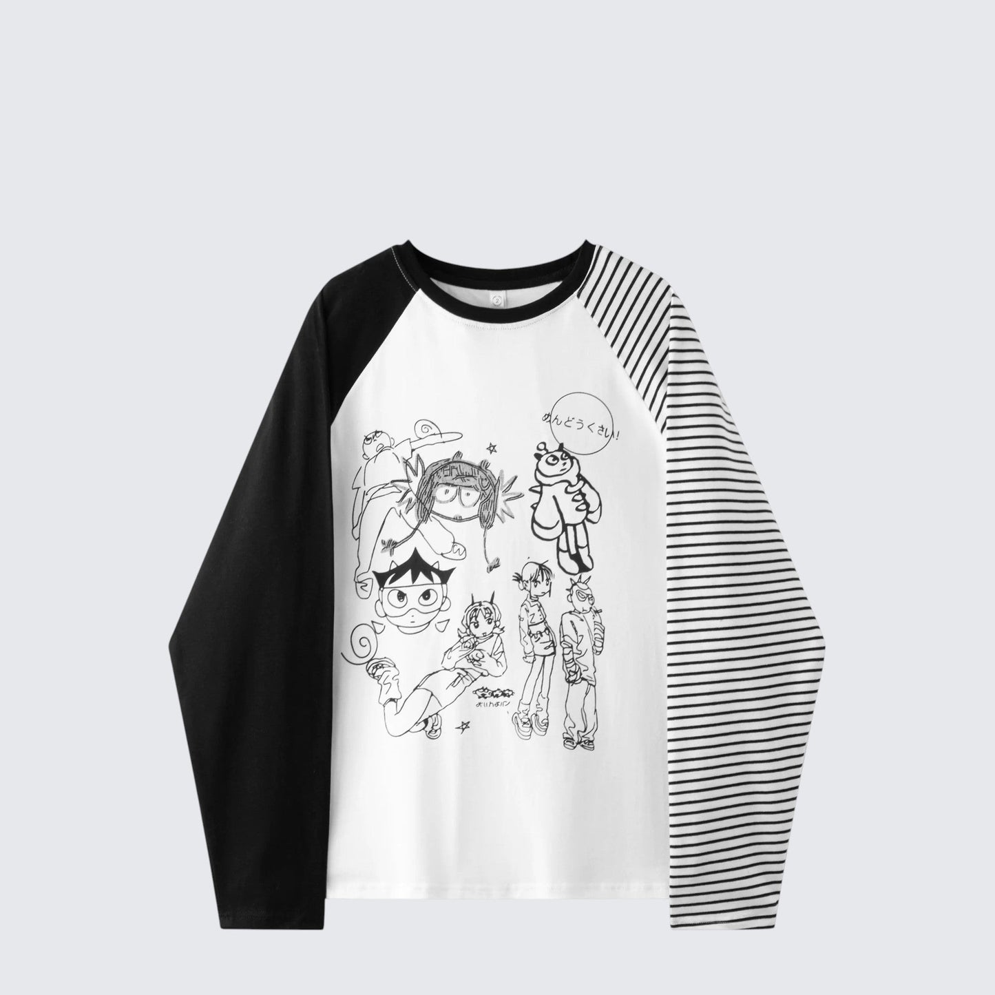 American Raglan Cartoon Long Sleeve Tee
