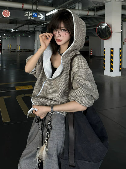 Reversible Houndstooth Hoodie