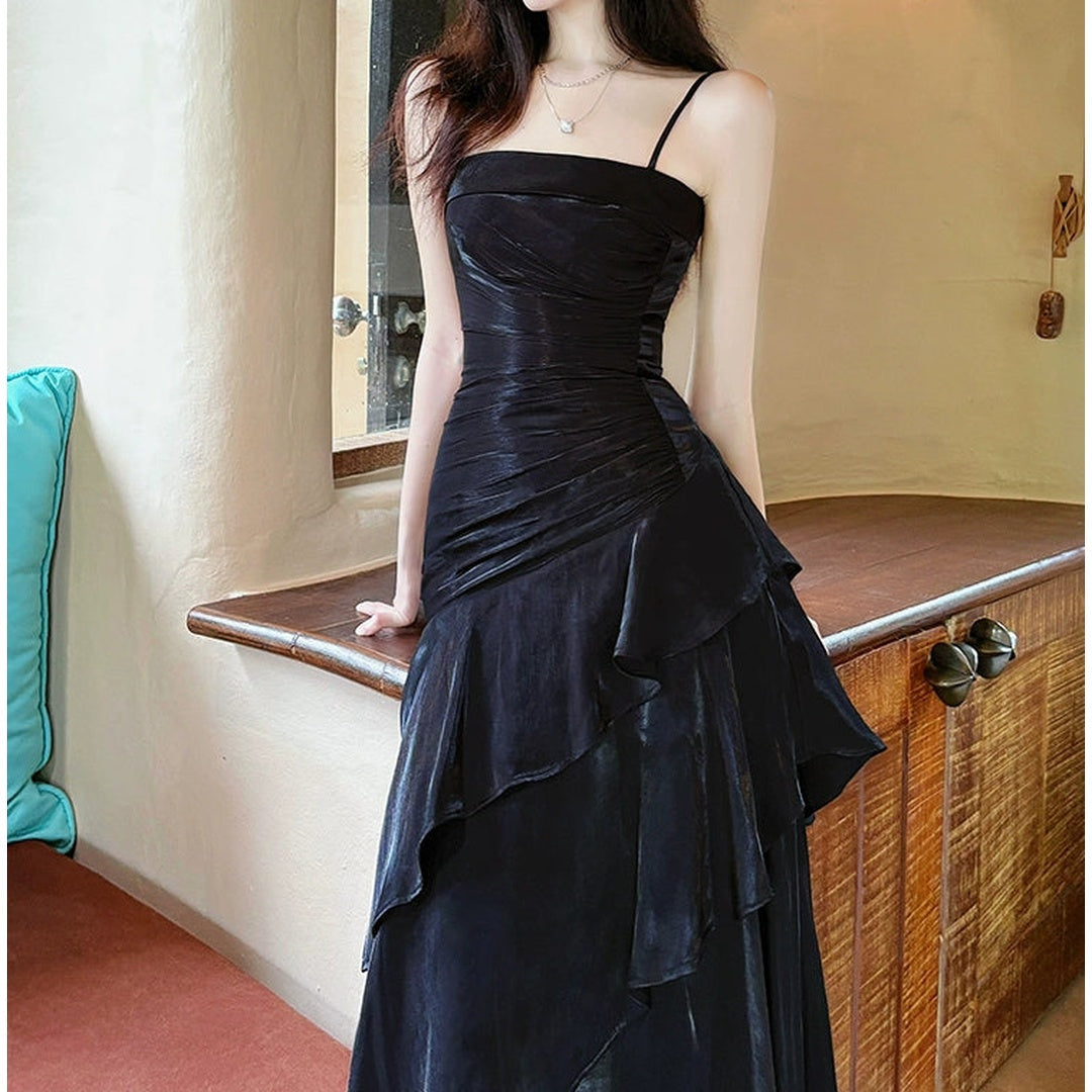 High-End Halter Mermaid Gown Dress for Adult Ceremonies