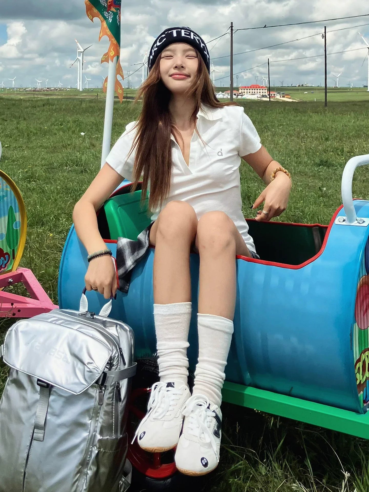 American Sporty V-Neck Polo Tee Summer Slim Fit Badminton Tennis Crop Top