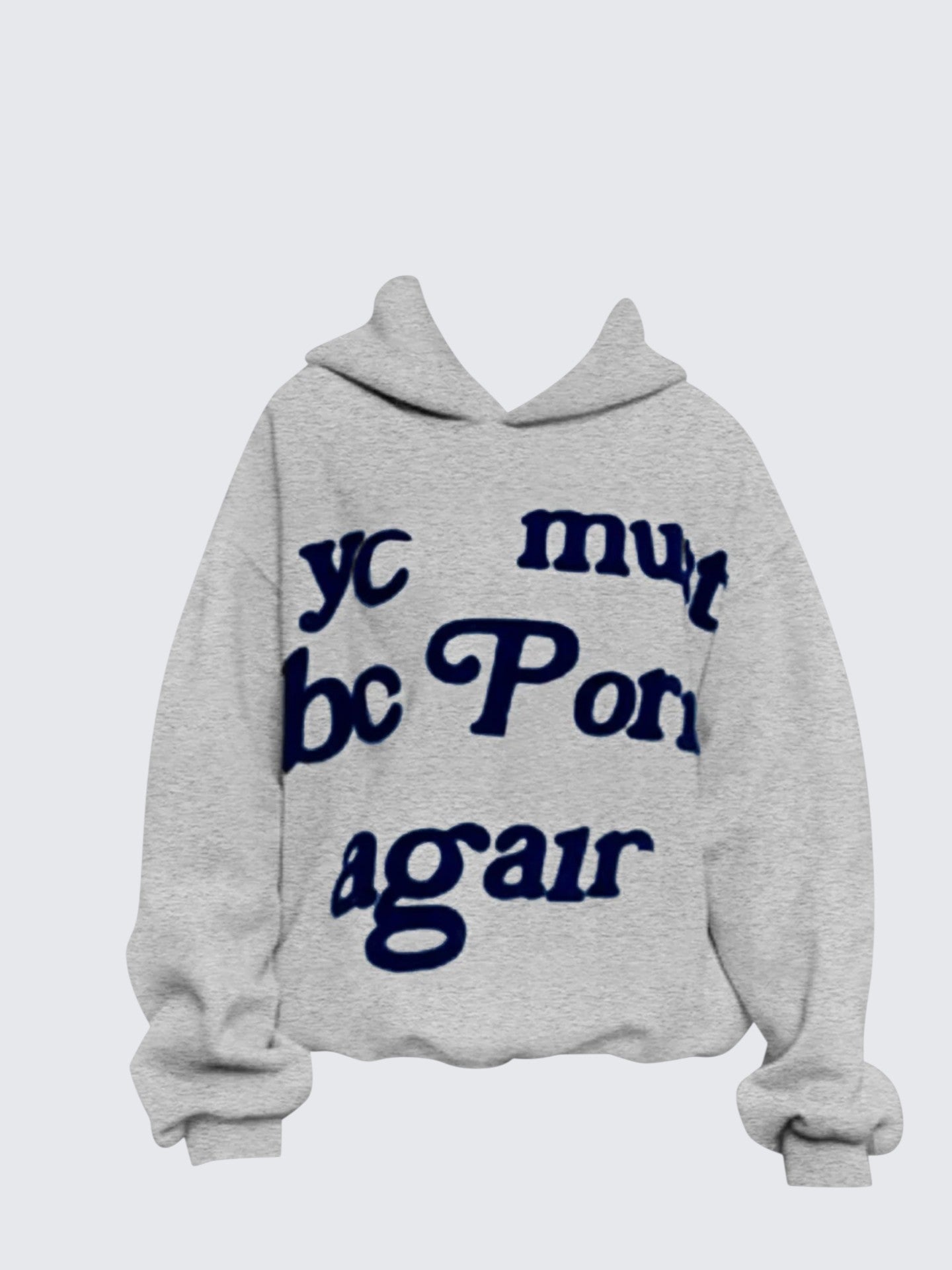 Street Letter Print Heavy Hoodie