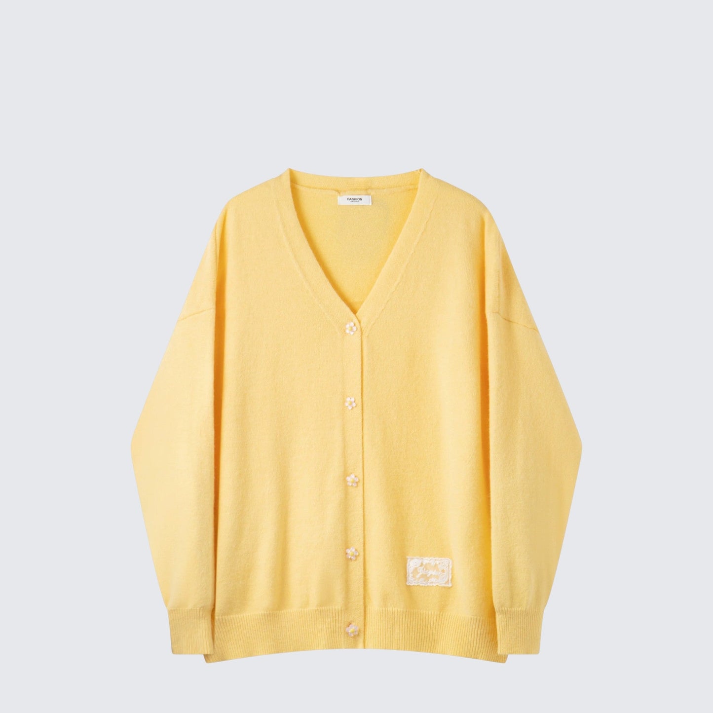 Cream Lace Flower Cardigan Women