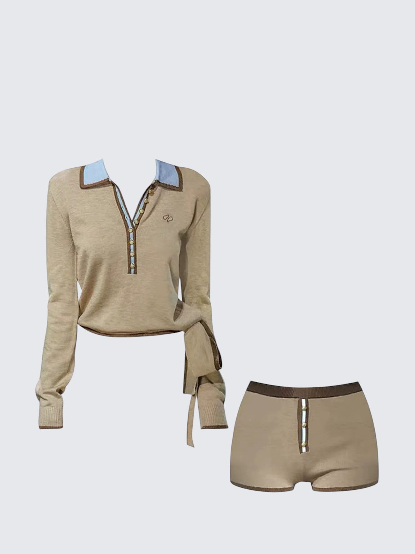 American Colorblock Polo Knit Set