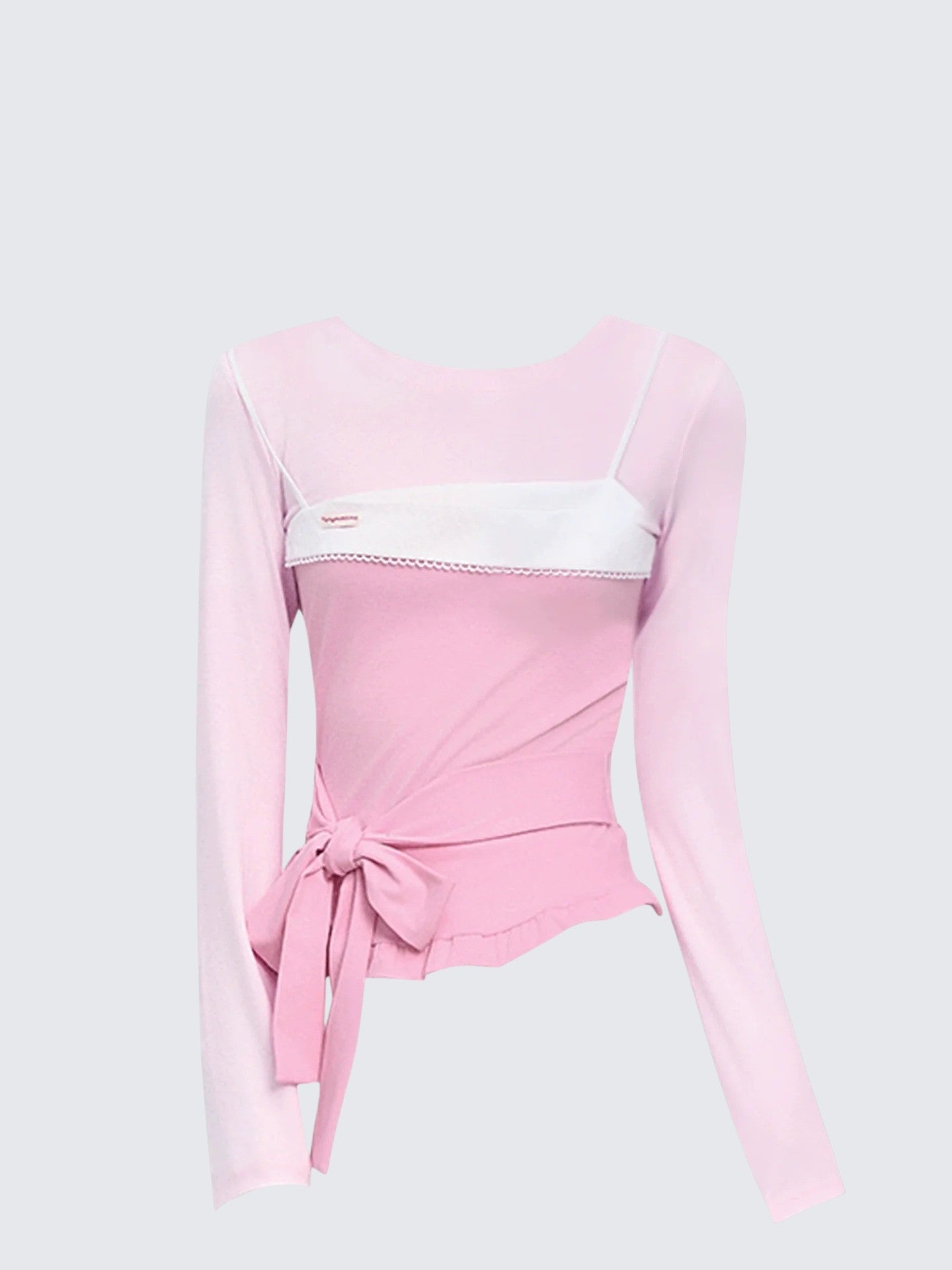 Korean Layered Patchwork Long Sleeve Tee