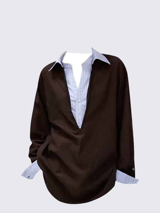 Layered Stripe Shirt Women