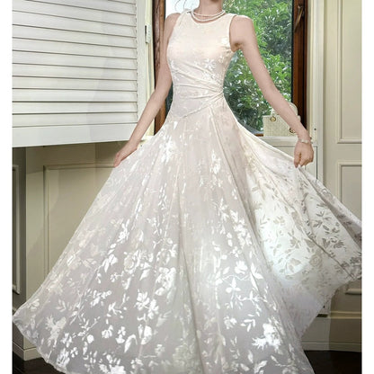 Chinese Style Luxury Sleeveless Gown Dress