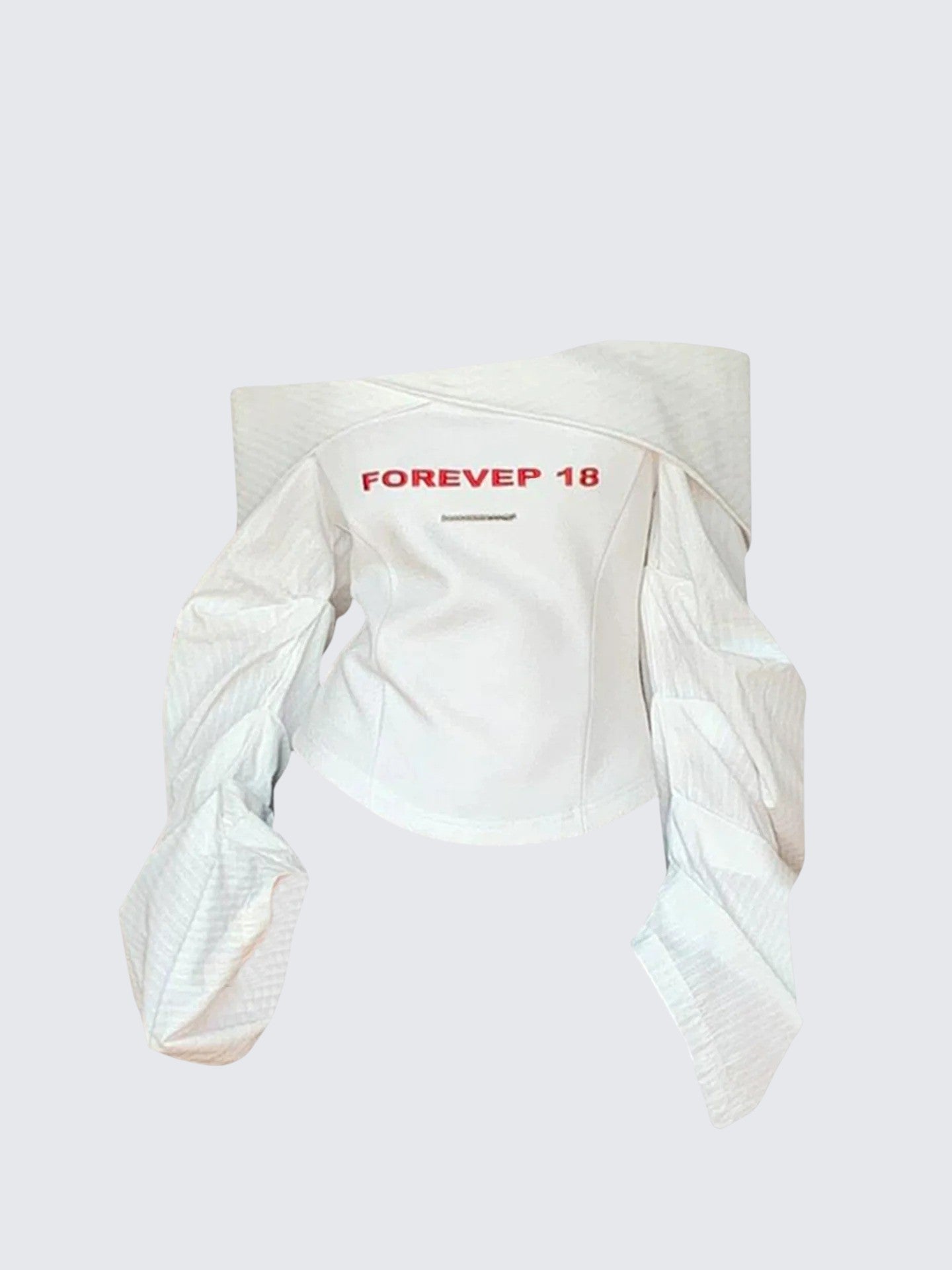 American Retro Off-Shoulder Crop Shirt