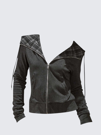 Plaid Patch Hoodie