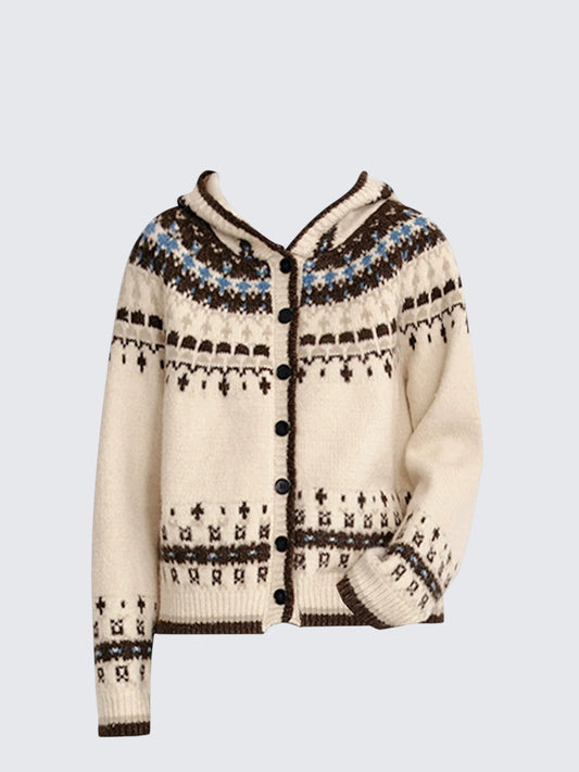 Fair Island Stripe Hooded Cardigan