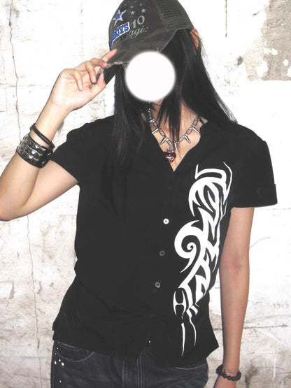 Black Waist Short Shirt