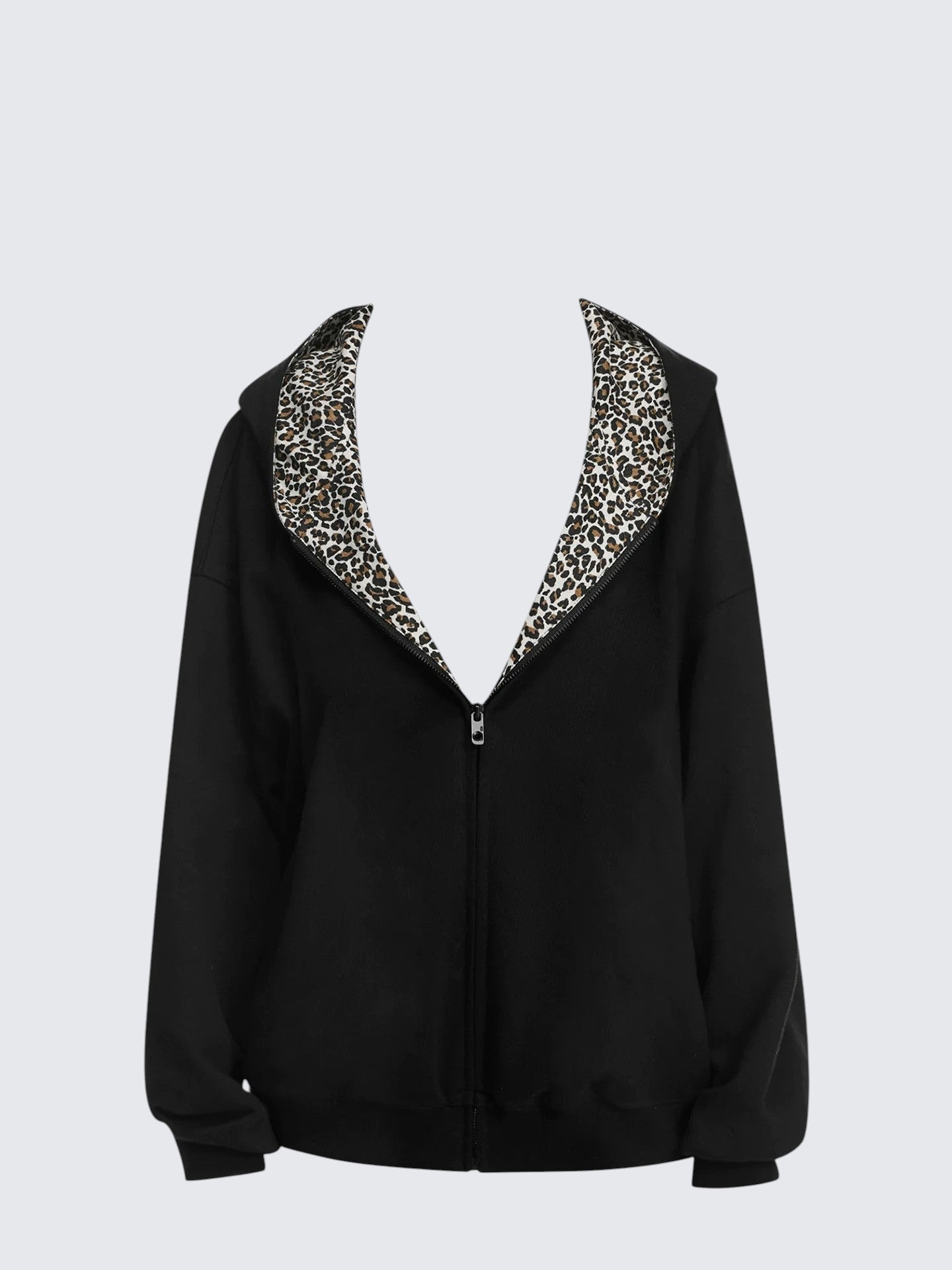 Vintage Black Ear Leopard Hoodie