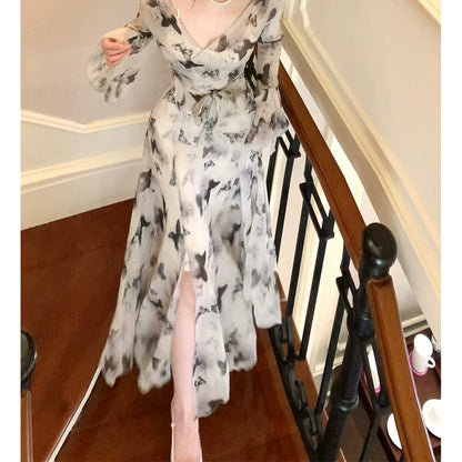 Shimmering Butterfly Gown Prom Dress