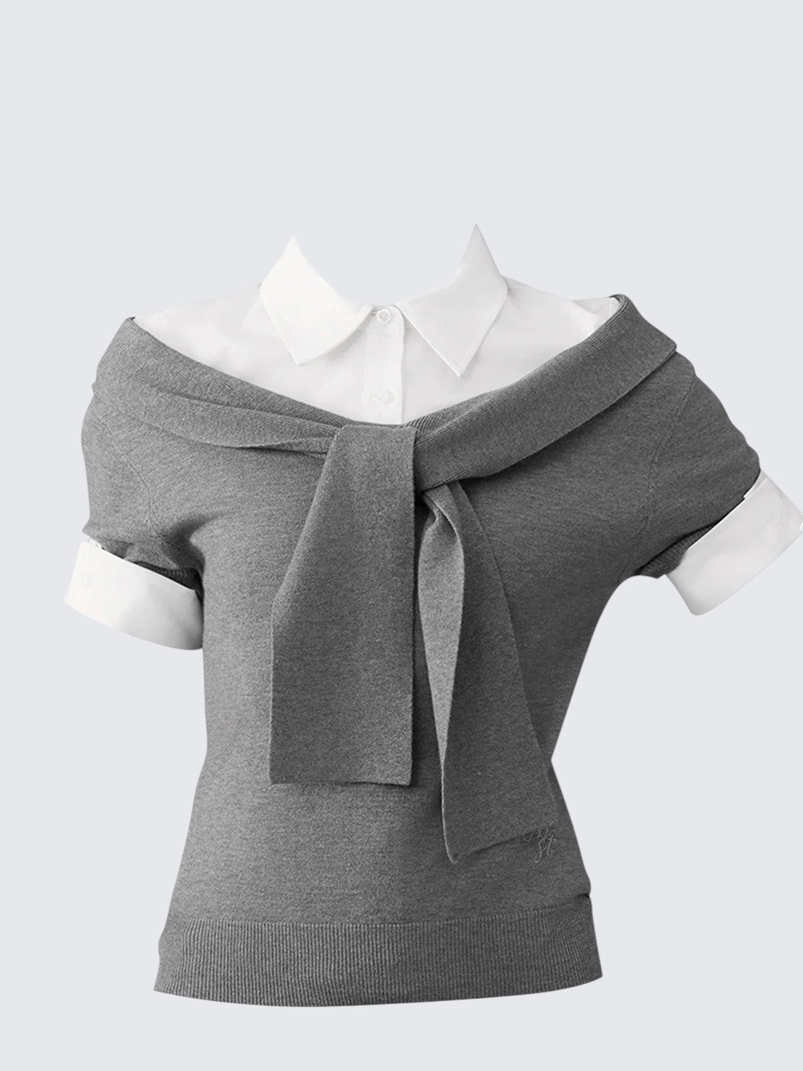 One Shoulder Twist Knit Top