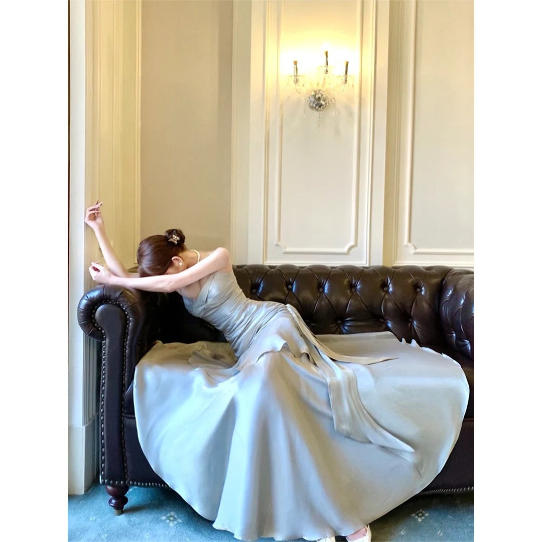 Mermaid Luxury Adult Ceremony Spaghetti Strap Gown Dress